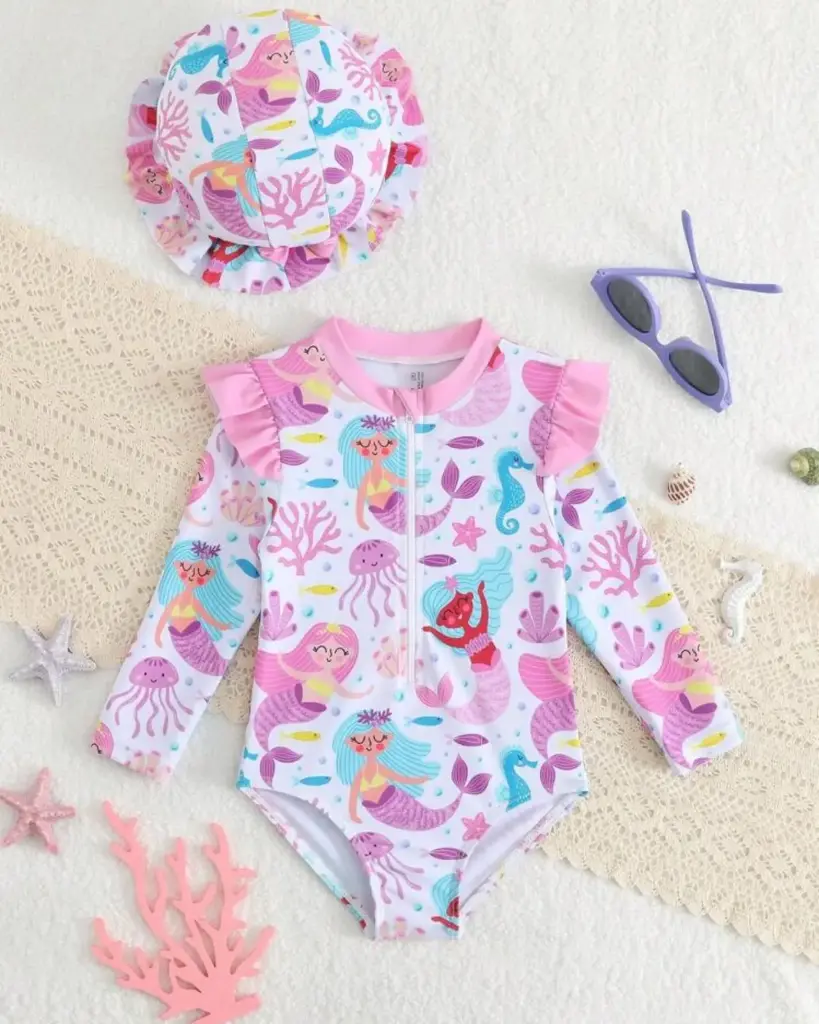 Traje De Baño Sirena Coral