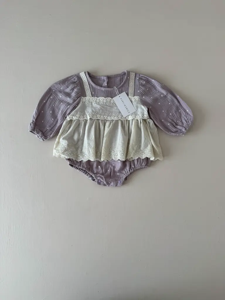 Body Vestido Violet Cream